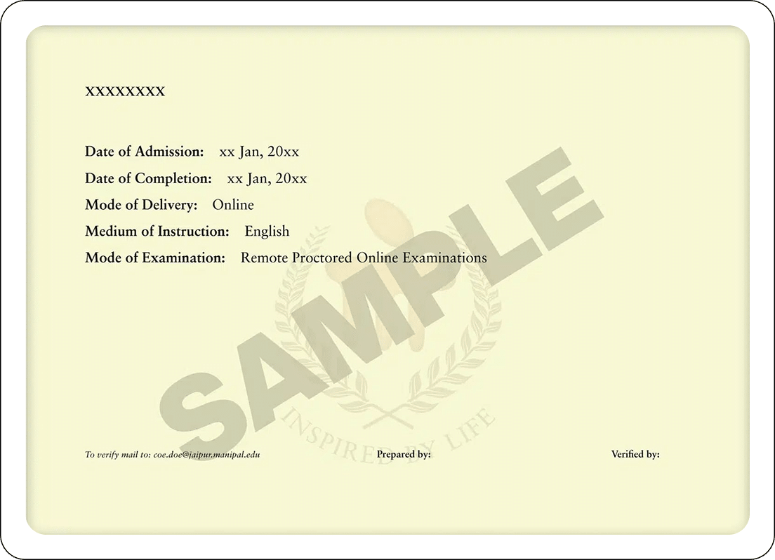 Prestigious MCom Degree