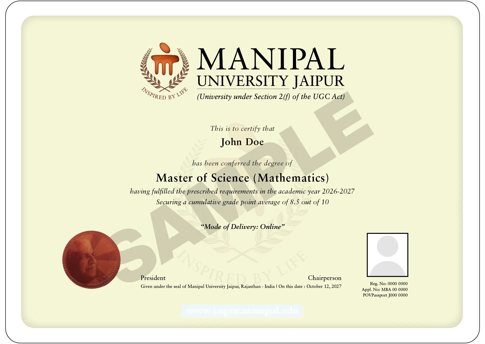 Prestigious MSc Degree