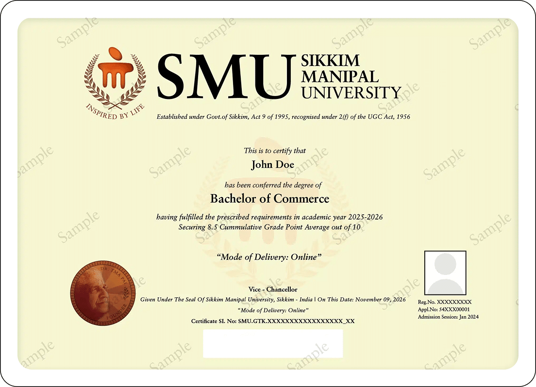 Prestigious BCom Degree