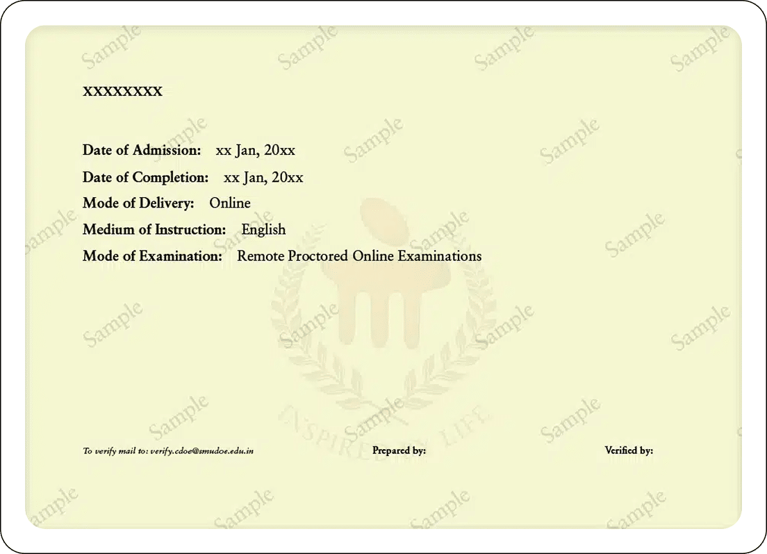 Prestigious MCA Degree