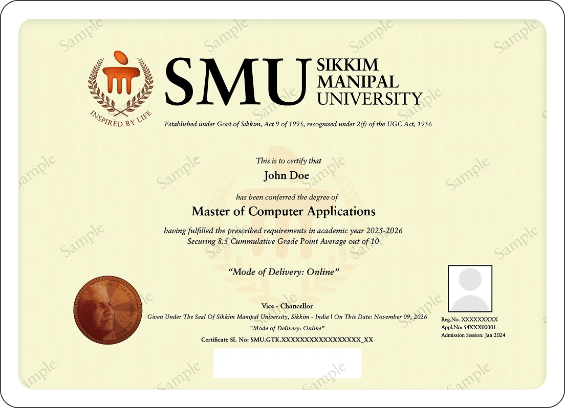 Prestigious MCA Degree