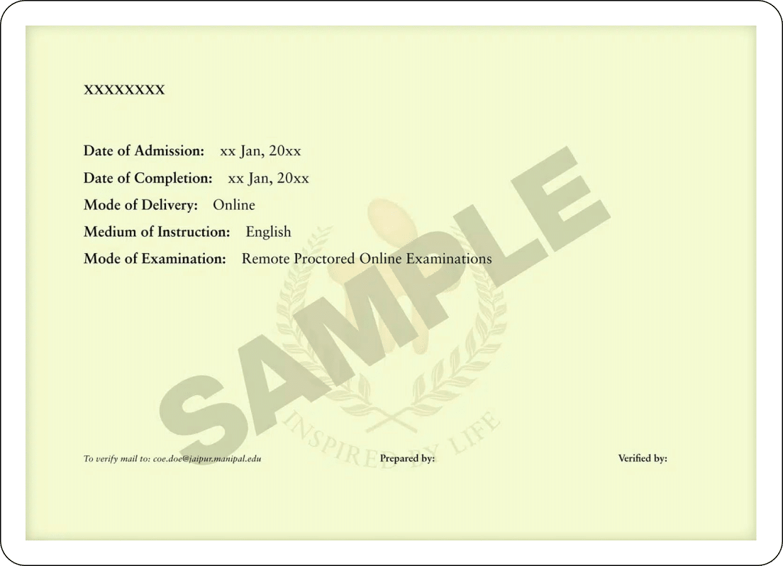 Prestigious MSc Degree